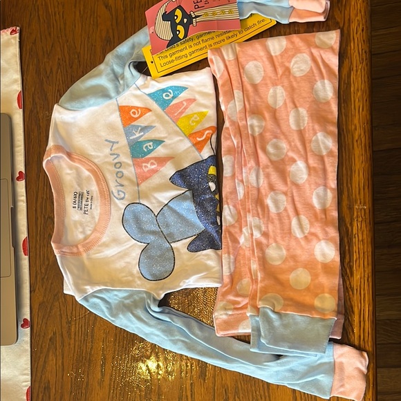 Disney Blue and Orange Pajama Sets with Fun Patterns - Picture 3 of 4